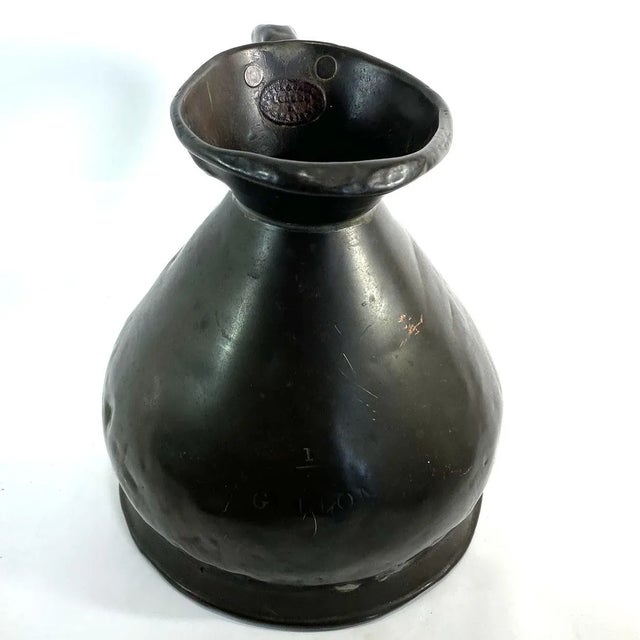 Early 19th Century Small English Georgian Farrow and Jackson Copper Half Gallon Ale Jug For Sale - Image 5 of 12