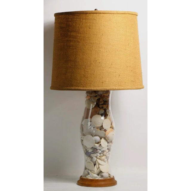 1970s Decorative Sea Shell Table Lamp For Sale - Image 5 of 8