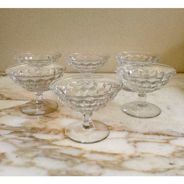 Indiana Glass Company Vintage Indiana American Glass Sorbet Glasses- Set of 6 For Sale - Image 4 of 8