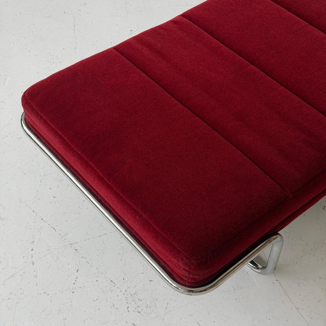 c. 1970s. USA. We have two available. Red mohair upholstery on chrome frame. This piece is attributed to the mentioned...