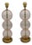 Murano Glass and Brass Table Lamp attributed to Mazzega, 1950s, Set of 2 For Sale