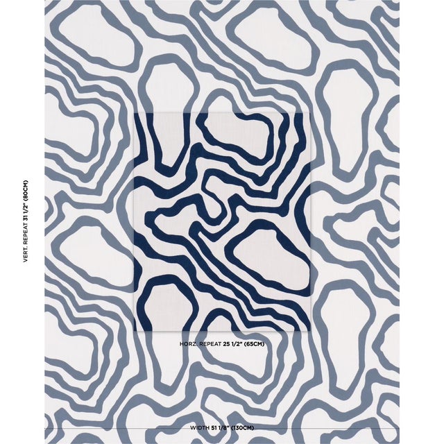 Graphic and amorphous, Defeo Embroidery is a large-scale topographic pattern densely stitched on cotton-linen union cloth....