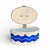 Mid-Century Modern Vintage Blue and White Porcelain and Enamel Biscuit Barrel For Sale - Image 3 of 11