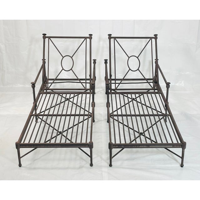 A sophisticated pair of Catalina Collection lounge chairs by Restoration Hardware, designed with clean architectural lines...