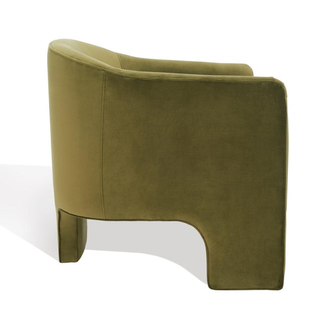 Wood Londyn Accent Chair - Olive Green For Sale - Image 7 of 8