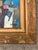 Original approx 8 x 10 painting on artist board signed bottom right Overall size with painted gold vintage frame is...