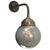 Mid-Century Modern Vintage Smoked Titanium Glass, Brass and Cast Iron Sconce For Sale - Image 3 of 8