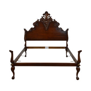 Polo Ralph Lauren Louis XV Rococo Queen Cherry Bed For Sale
