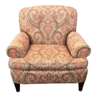 Ralph Lauren Thorndike Chair 260-03: Original Ralph Lauren Textile Hera Paisley For Sale