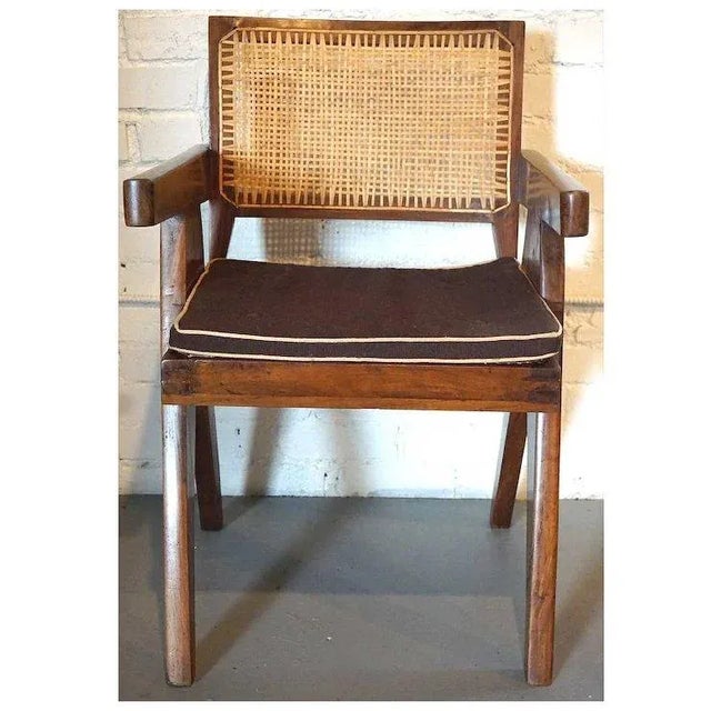 Assembled Pierre Jeanneret Teak Conference Chairs from Chandigarh, India - a Pair For Sale - Image 9 of 11