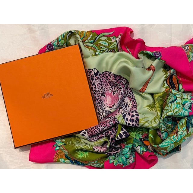 Hermes Carre 90 Jungle Love Silk Scarf For Sale - Image 9 of 13