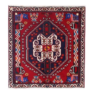 Fine Hand Knotted Persian Square Abadeh Rug For Sale