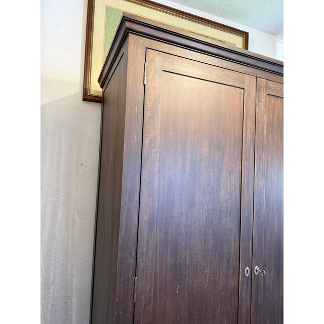 Brown Restoration Hardware Maison Armoire, Antiqued Coffee For Sale - Image 8 of 12