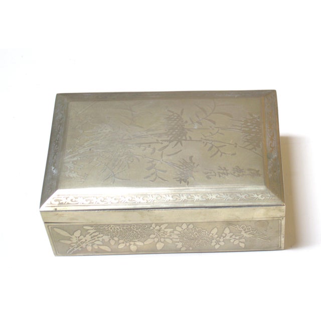 Asian Antique Silverplated Box First Half of the 20th Century For Sale - Image 3 of 10