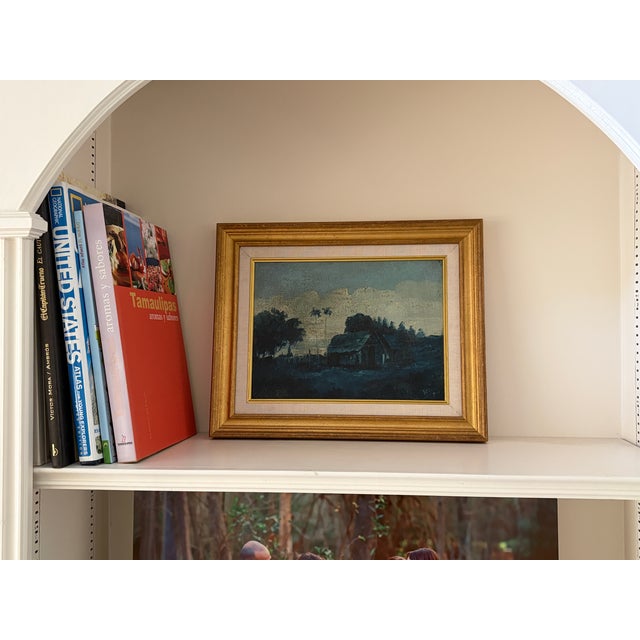 1910s Antique Puerto Rican Tonalist Landscape Painting by José López De Victoria (1869–1930), Oil on Board, Framed For Sale - Image 5 of 14