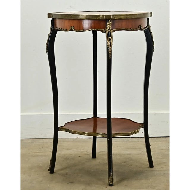 Wood French 19th Century Rosewood and Marble Side Table For Sale - Image 7 of 10