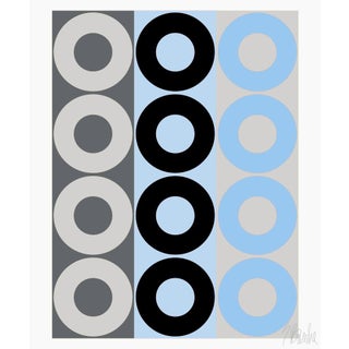 "Blue Color Harmony" Fine Art Print 40" X 50" by Liz Roache For Sale