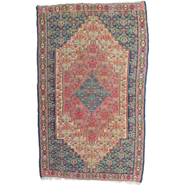 Late 20th Century Vintage Persian Bijar Kilim Rug, 03'11 X 06'04 For Sale - Image 11 of 11