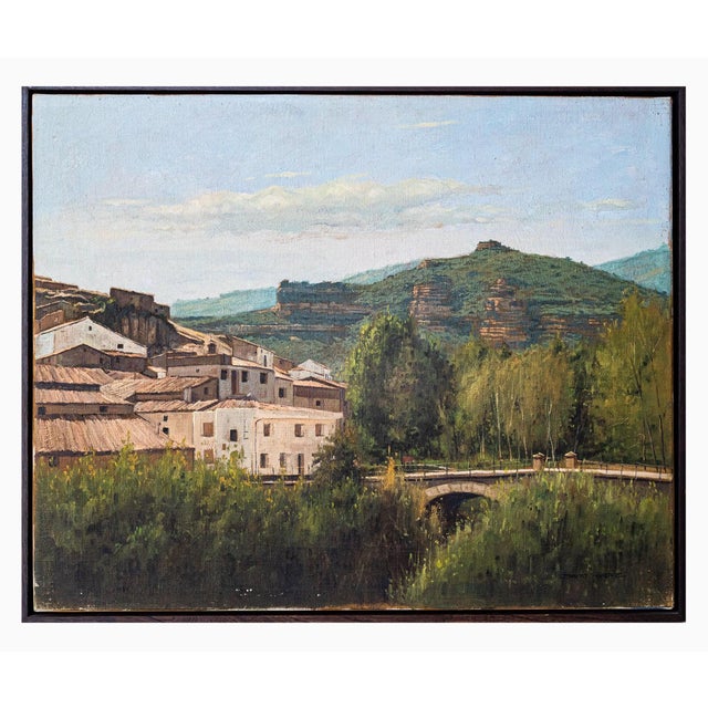 Benito Sanchez, Catalan Mountain Landscape with Bride, Oil on Canvas For Sale - Image 9 of 9