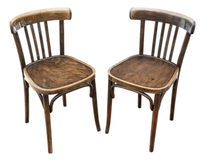 Antique Bentwood Bistro Dining Chairs from Thonet, Yugoslavia, 1960s, Set of 2