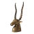 Vintage Brass Antelope Sculpture For Sale