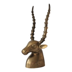 Vintage Brass Antelope Sculpture