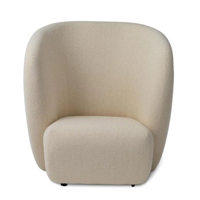 Haven Lounge chair cream by Warm Nordic Dimensions: D107 x W84 x H 110 cm Material: Textile upholstery, Foam, Spring...