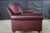 Vintage Hancock & Moore Traditional Red Leather 3 Seater Sofa Rolled Arms For Sale - Image 9 of 13
