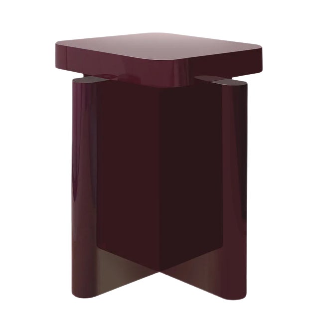 Spina Lacquered Side Table by CaraDavide for Portego For Sale
