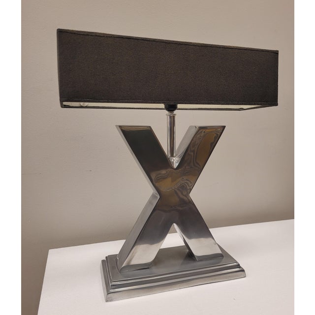 Mid-Century French Lamp in Steel For Sale - Image 6 of 18