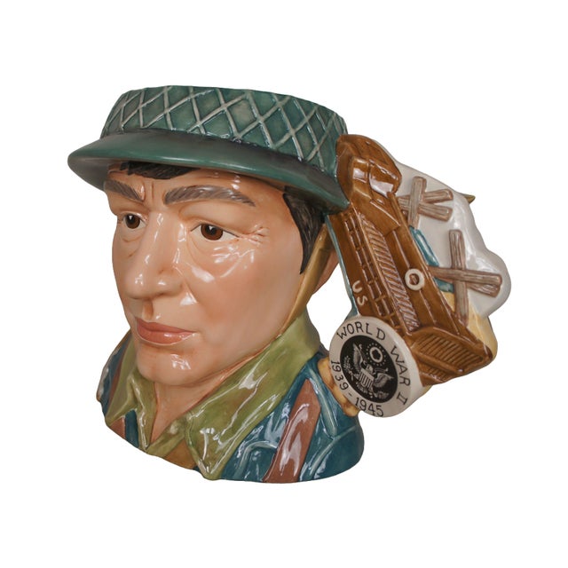 Realism American Royal Doulton u.s. Military Soldier World War II Toby Character Jug For Sale - Image 3 of 16