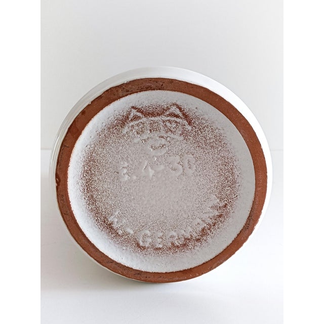 Mid-Century Marbella Style White Ceramic, Brass and Wicker Table Lamp from Carstens Tönnieshof, 1960s For Sale - Image 14 of 15