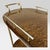 Mid-Century Modern Italian Serving Trolley Bar Cart in Lacquered Goatskin Parchment, 1960s For Sale - Image 12 of 18