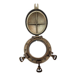 Ship Porthole in Brass, 1940s For Sale