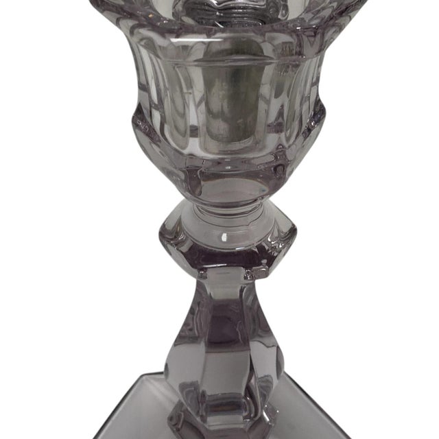 Purple Antique Heisey Glass Puritan 3-Light Candelabra #300 Complete Prisms Sun Purple Tint c.1904-1915 For Sale - Image 8 of 9