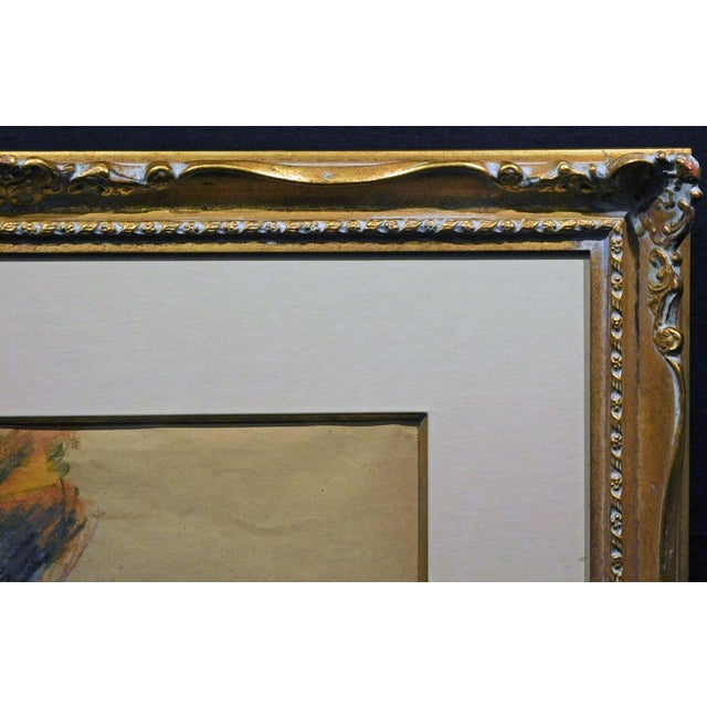 Pissarro Ludovic Rodo Woman With Hat Original Pastel Authentic Custom Framed Art For Sale In Denver - Image 6 of 7