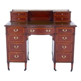 Mahogany Sheraton Desk, 1880 For Sale