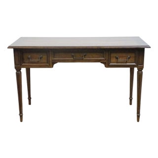 Century Furniture Solid Walnut Italian Provincial 50" Writing Desk For Sale