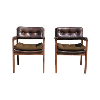 Mid-Century Murphy Miller Tufted Chairs - A Pair For Sale