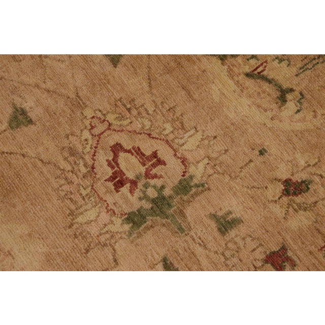1990s Oriental Ziegler Tan Gold Hand-Knotted Wool Rug - 8'11'' X 11'8'' For Sale - Image 5 of 7