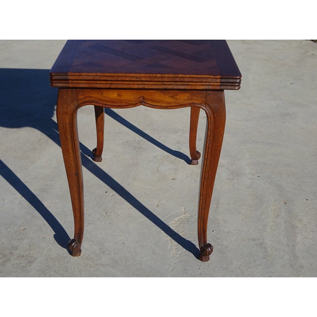 Vintage Louis XV Oak Folding Table, 1950s For Sale - Image 15 of 18