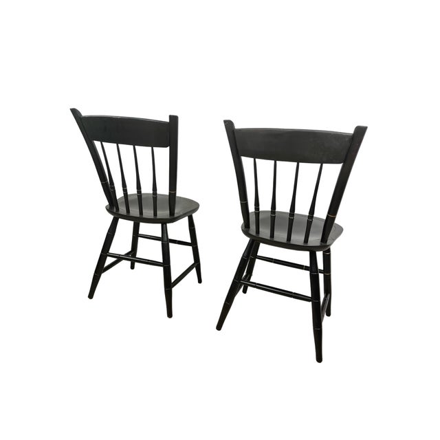 Nichols & Stone Vintage Collegiate Windsor Chairs by Nichols & Stone, Made for Cedar Crest College For Sale - Image 4 of 14
