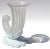 Vintage Venini Bianconi Murano Signed Zanfirico Ribbons Pasta White Italian Art Glass Cornucopia Vase For Sale In Orlando - Image 6 of 12