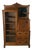 Antique Oak Side by Side With Drop Front Writing Desk and Adjustable Shelves For Sale