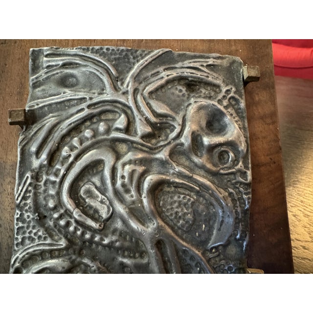 1970s Art Brut Bas Relief in Lead on Wood, Circa 1960 For Sale - Image 5 of 7
