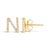 Contemporary 10K Yellow Gold 1/10 Cttw Diamond 'N' Initial Stud Earring For Sale - Image 3 of 5