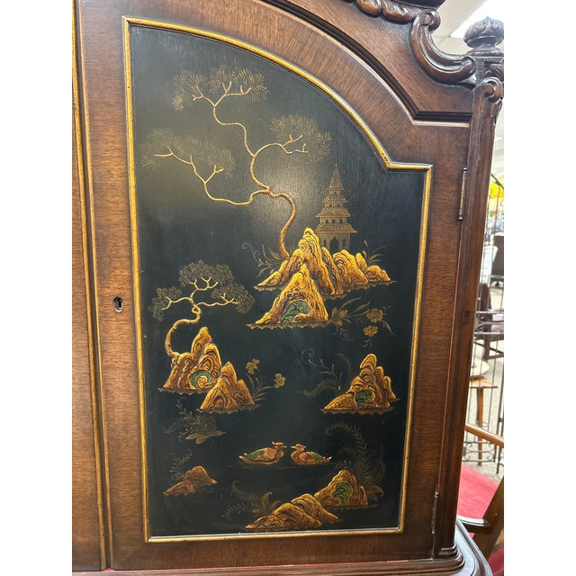 1900 - 1909 Chinoiserie Decorated Renaissance Revival Cabinet For Sale - Image 4 of 5