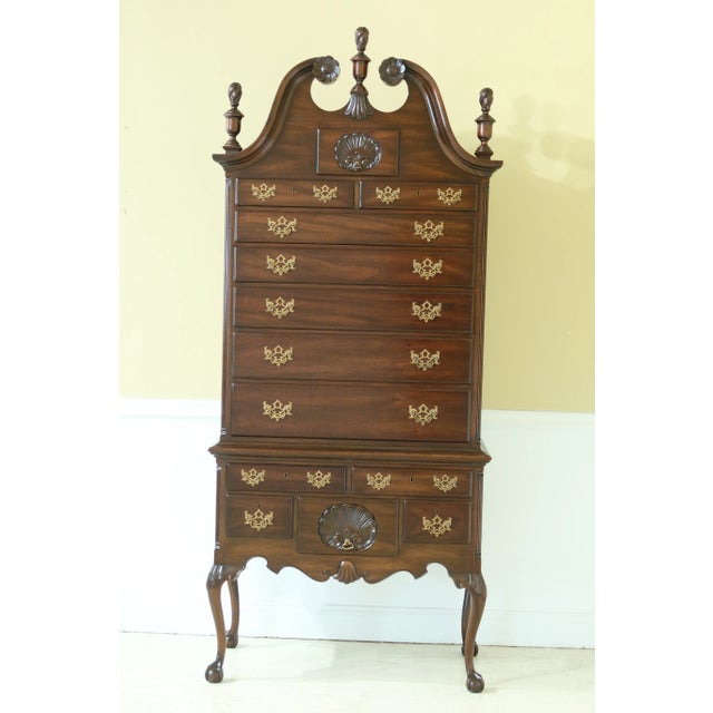 Kittinger Biggs Model 1780 Chippendale Mahogany Highboy For Sale - Image 12 of 12