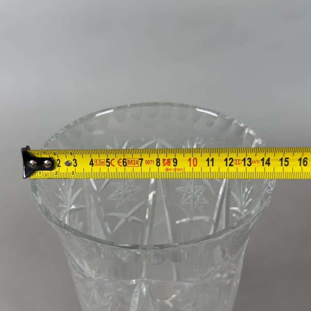 Vintage Bohemian Crystal Vase, 1960s For Sale - Image 9 of 11