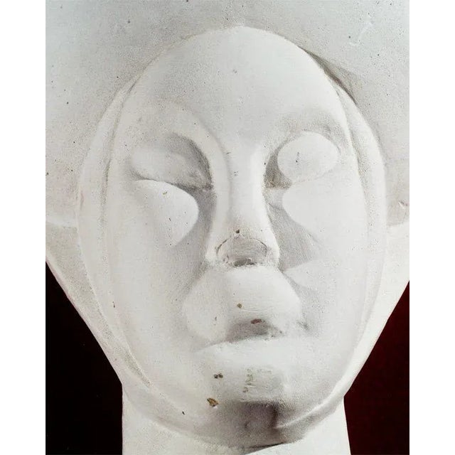 1940s Vintage French Plaster Head Model For Sale - Image 10 of 18